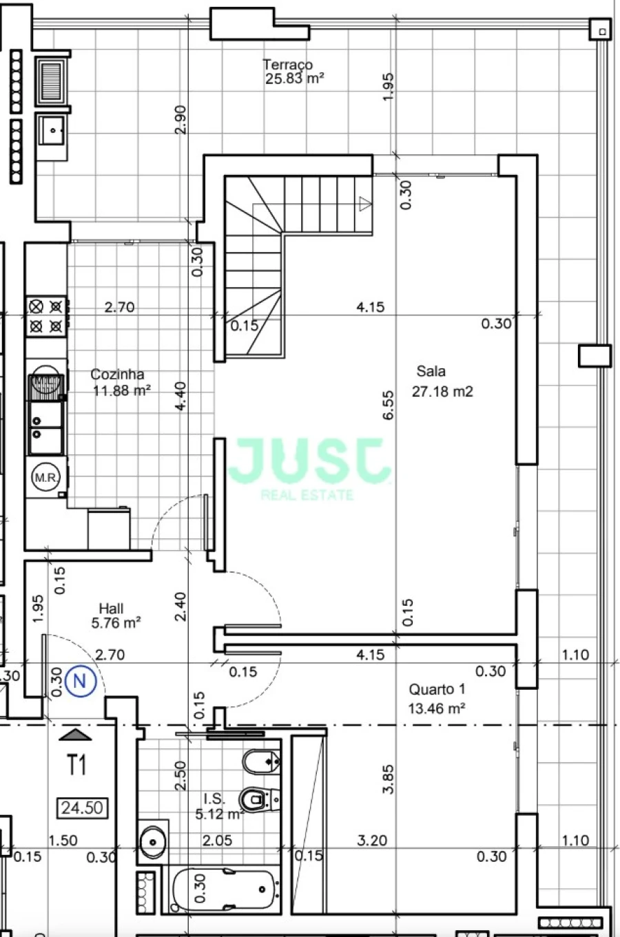 Apartamento T1 para Venda em Seixal, Arrentela e Aldeia de Paio Pires Planta 1