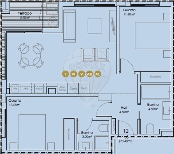 Apartamento T2 para Venda em Canidelo Foto 3