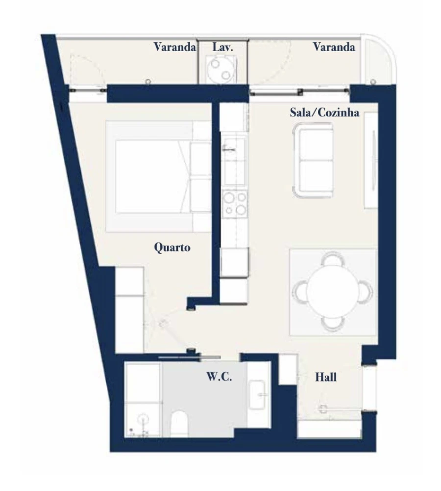 Apartamento T1 para Venda em Esgueira Planta 1