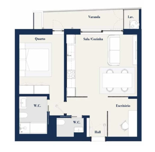 Apartamento T1 para Venda em Esgueira Planta 1
