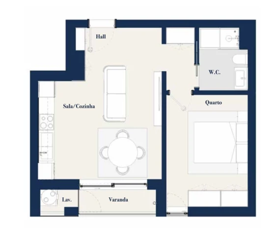 Apartamento T1 para Venda em Esgueira Planta 1
