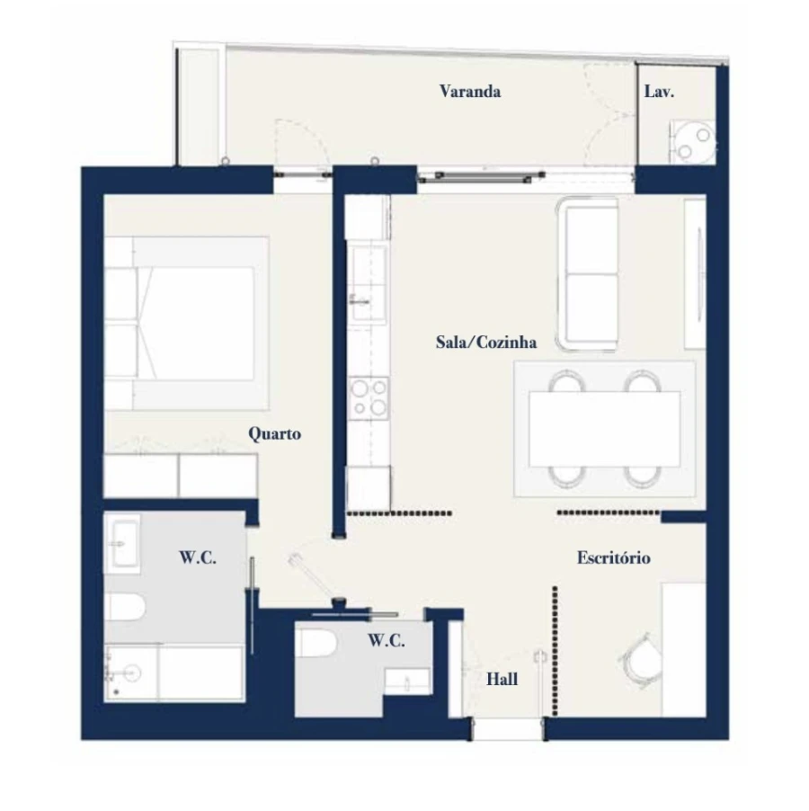 Apartamento T1 para Venda em Esgueira Planta 1