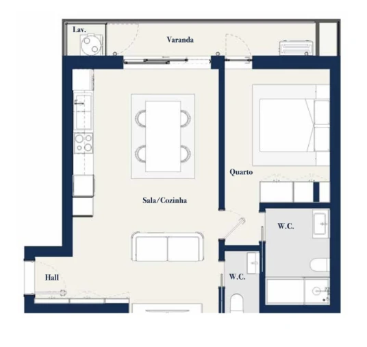 Apartamento T1 para Venda em Esgueira Planta 1