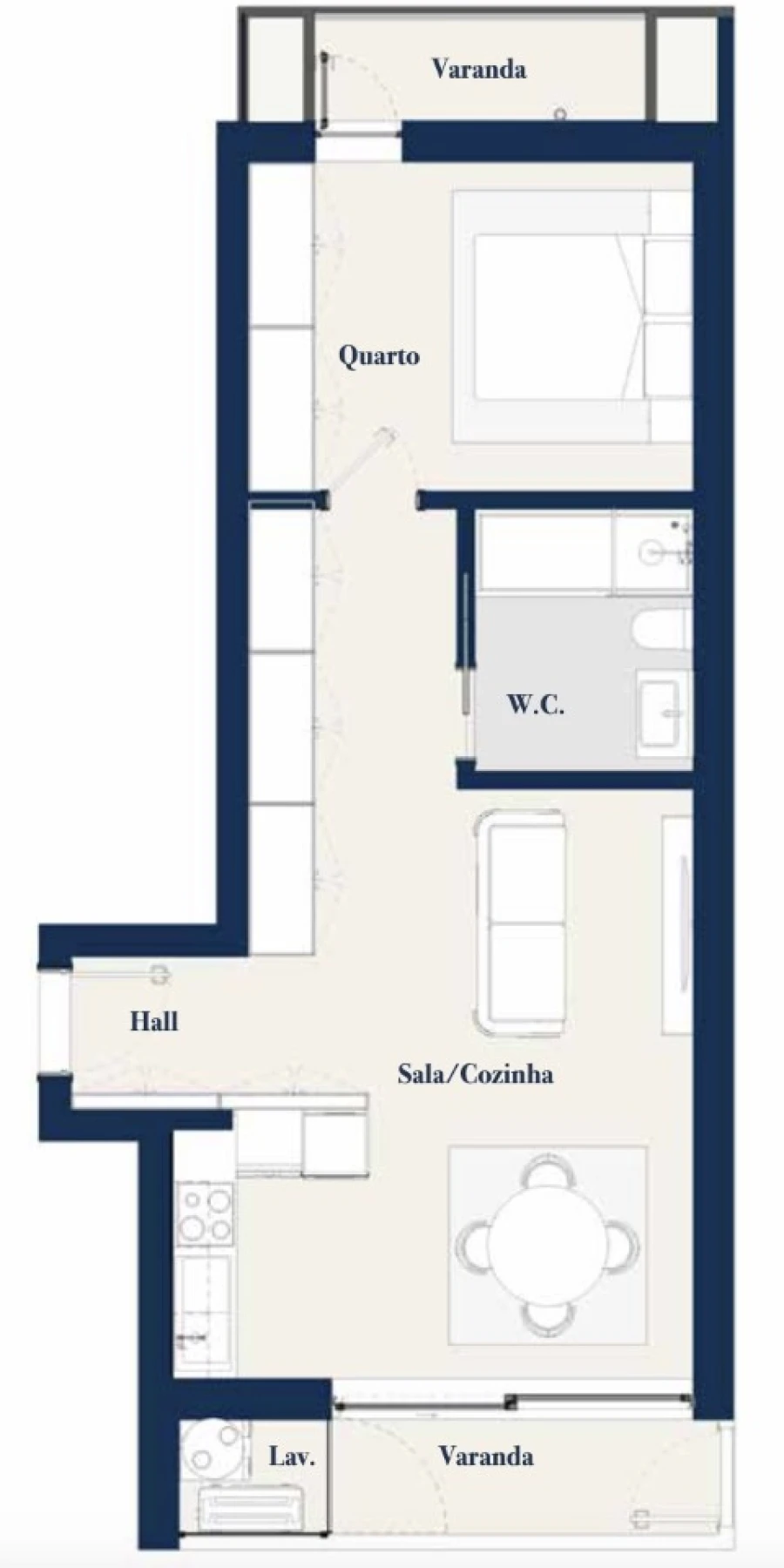 Apartamento T1 para Venda em Esgueira Planta 1