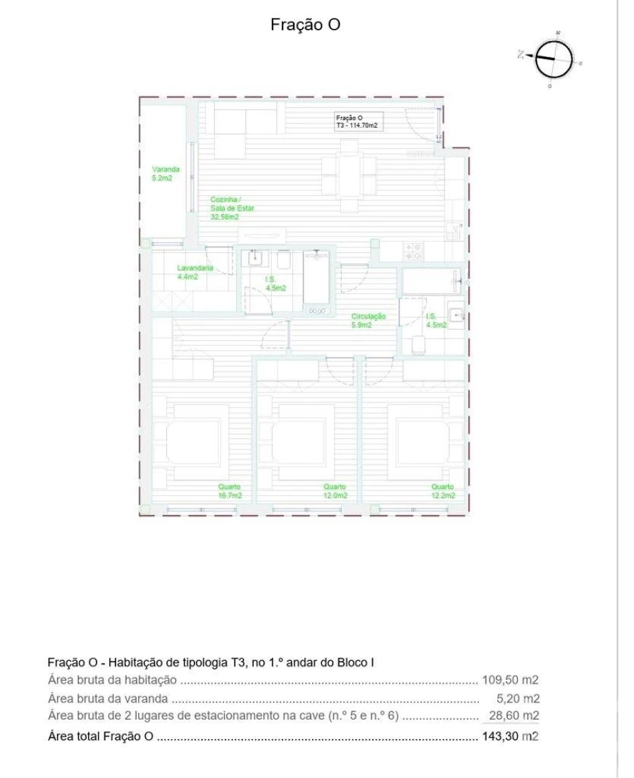 Apartamento T3 para Venda em Barcelos, V.Boa, V.Frescainha Foto 19