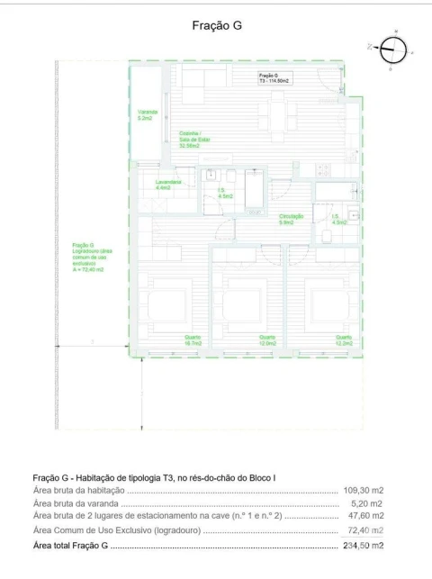 Apartamento T3 para Venda em Barcelos, V.Boa, V.Frescainha