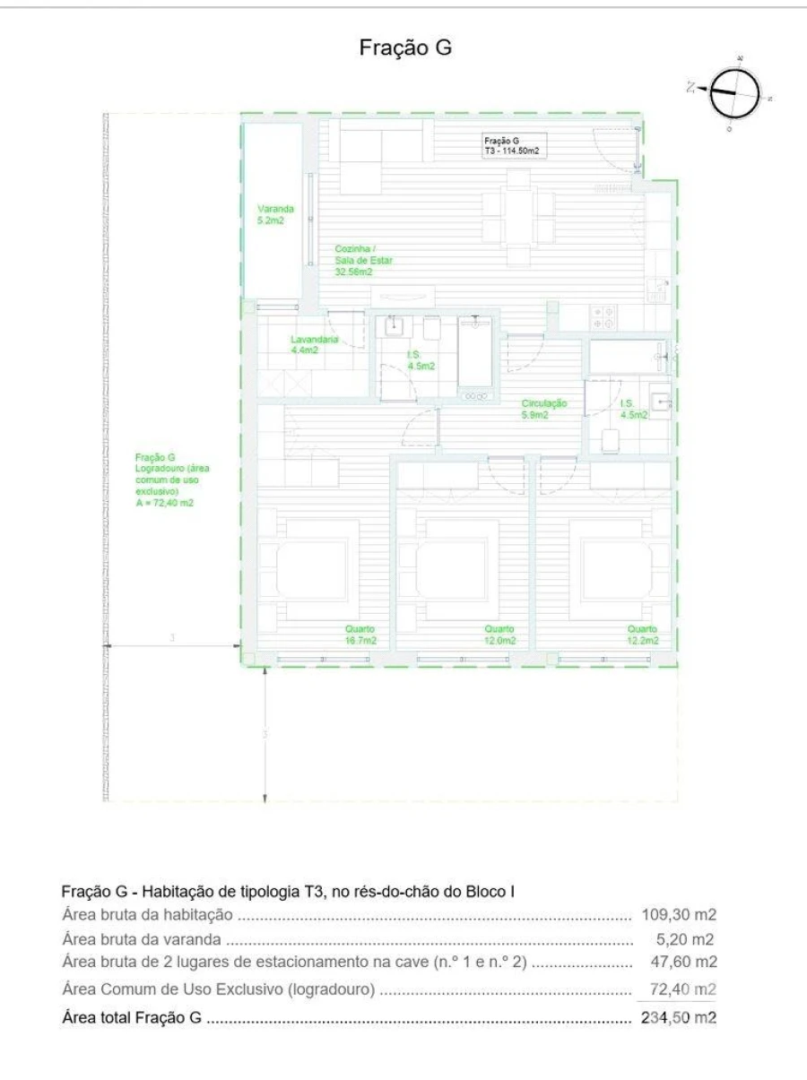 Apartamento T3 para Venda em Barcelos, V.Boa, V.Frescainha Foto 18