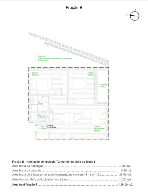 Apartamento T2 para Venda em Barcelos, V.Boa, V.Frescainha