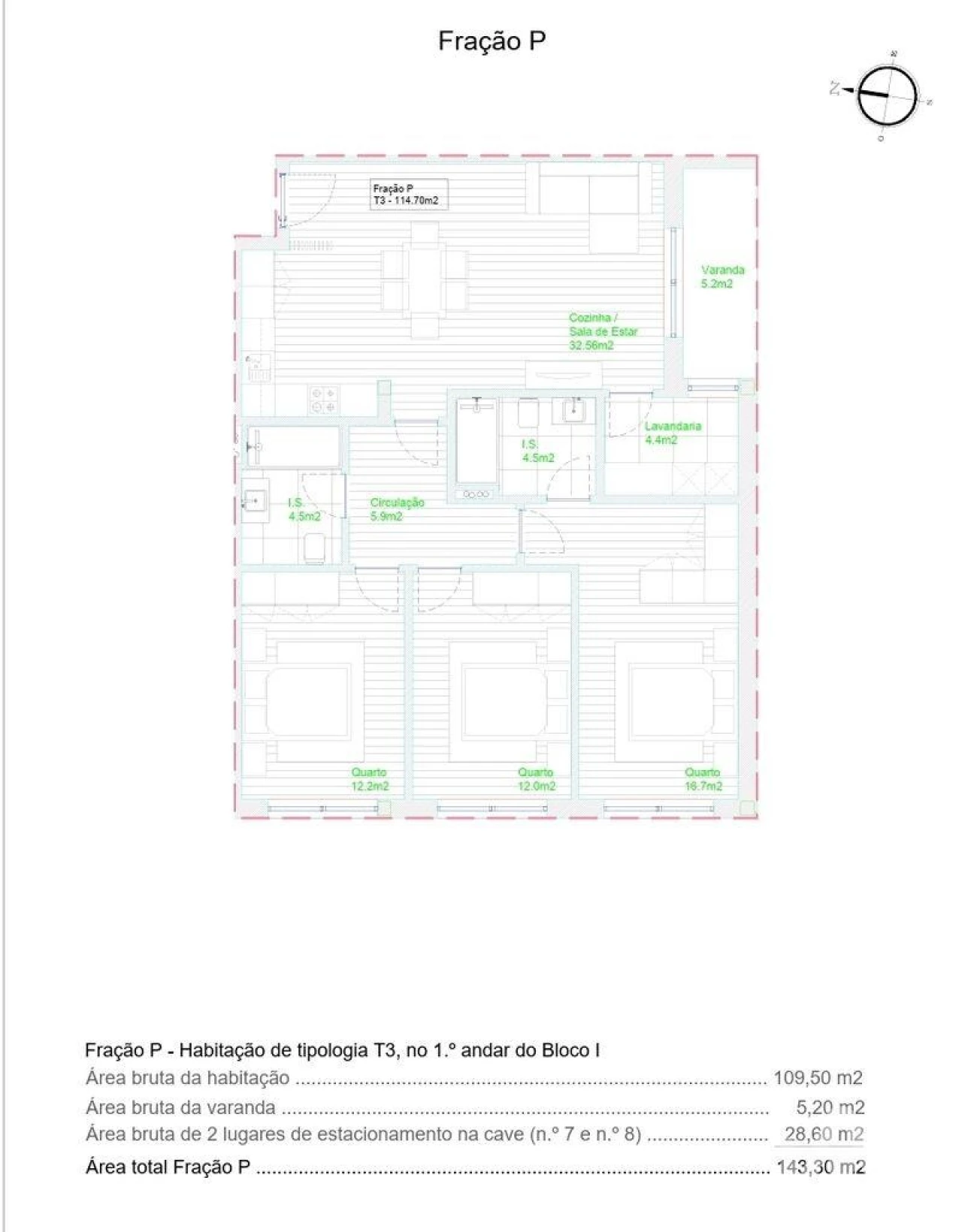 Apartamento T3 para Venda em Barcelos, V.Boa, V.Frescainha Foto 18