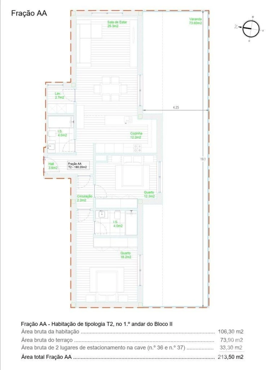 Apartamento T2 para Venda em Barcelos, V.Boa, V.Frescainha Foto 18