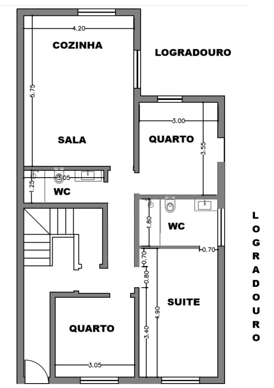 Apartamento T3 para Venda em Braga (São José de São Lázaro e São João do Souto) Planta 1