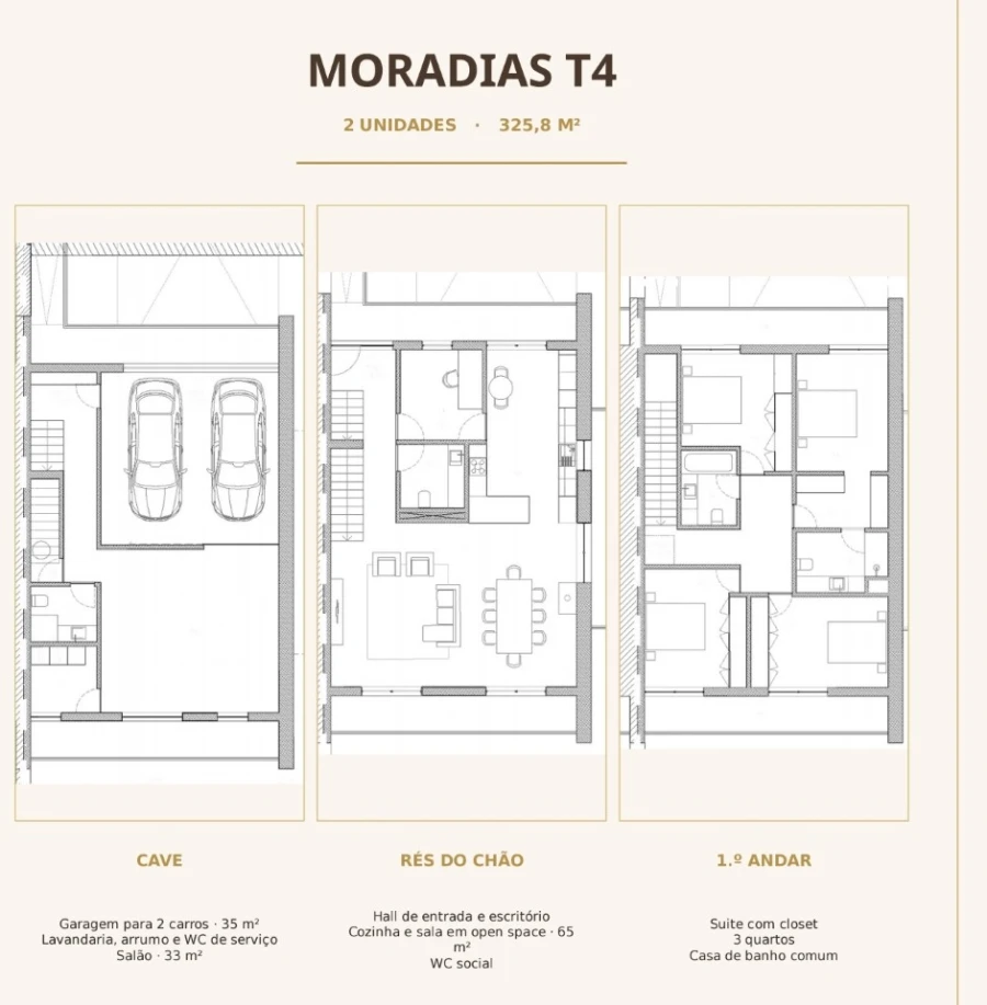 Moradia T3 para Venda em Grijó e Sermonde Planta 1