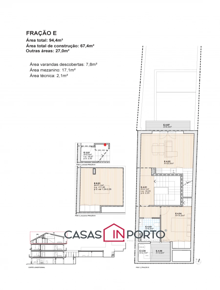 Apartamento T1 para Venda em Bonfim Planta 1