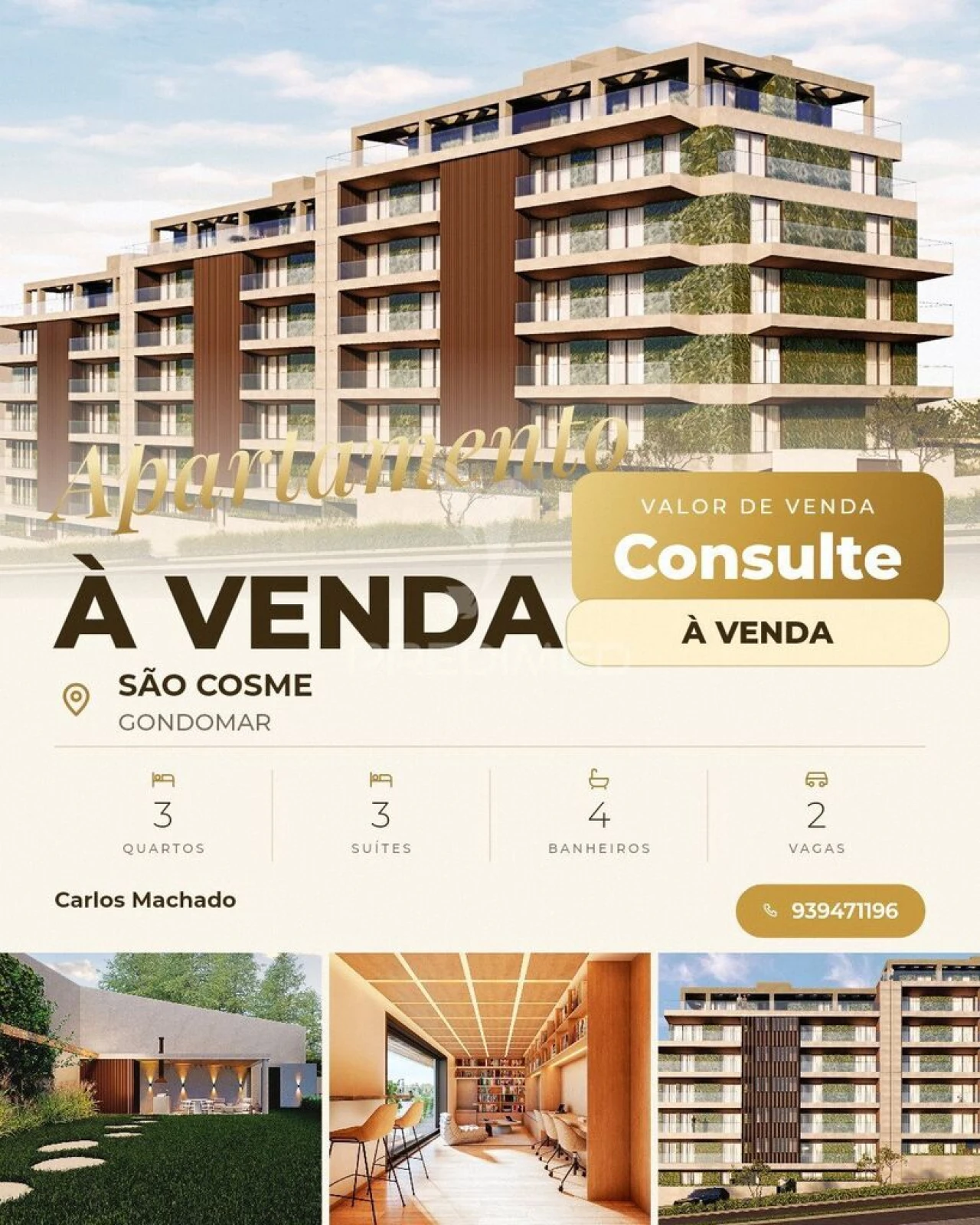 Apartamento T3 para Venda em Gondomar (São Cosme), Valbom e Jovim Foto 1