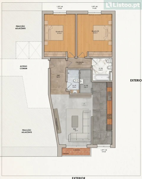 Apartamento T2 para Venda em Paranhos