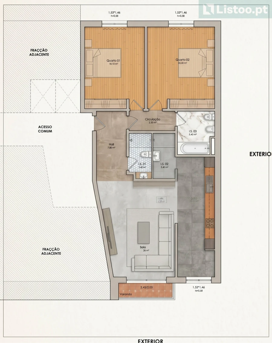 Apartamento T2 para Venda em Paranhos Foto 17