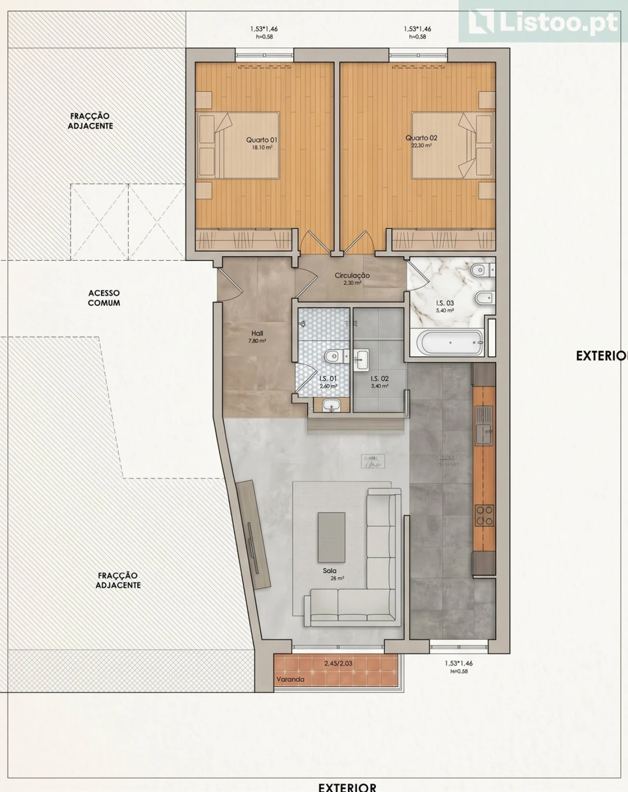 Apartamento T2 para Venda em Paranhos Foto 17