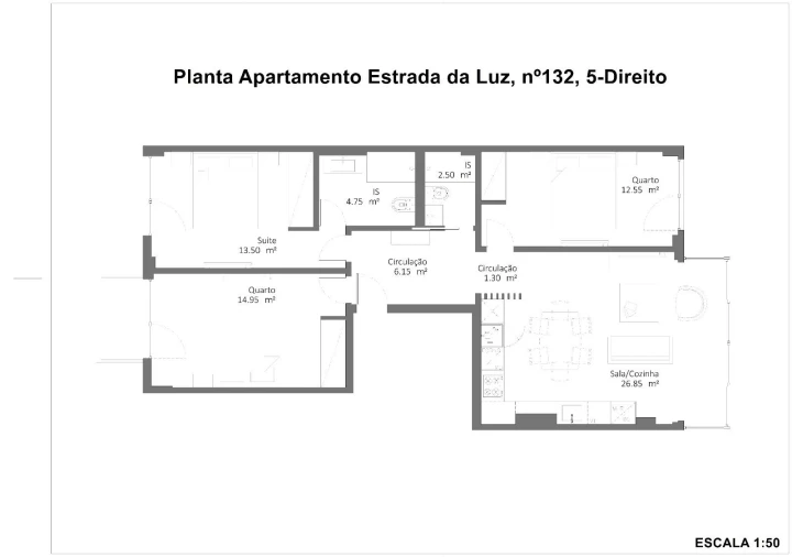Apartamento T3 para Venda em São Domingos de Benfica Foto 17