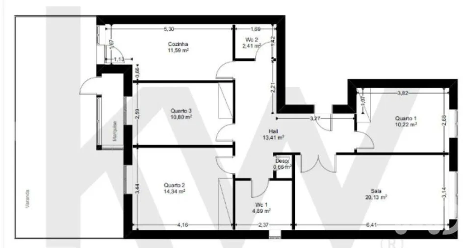Apartamento T3 para Venda em Subportela, Deocriste e Portela Susã Foto 7