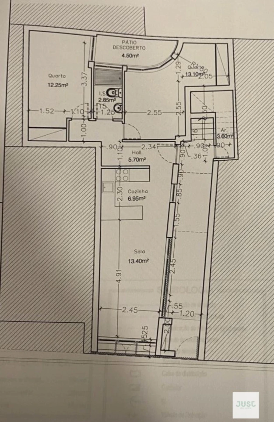 Apartamento T2 para Venda em Sesimbra (Santiago) Planta 1