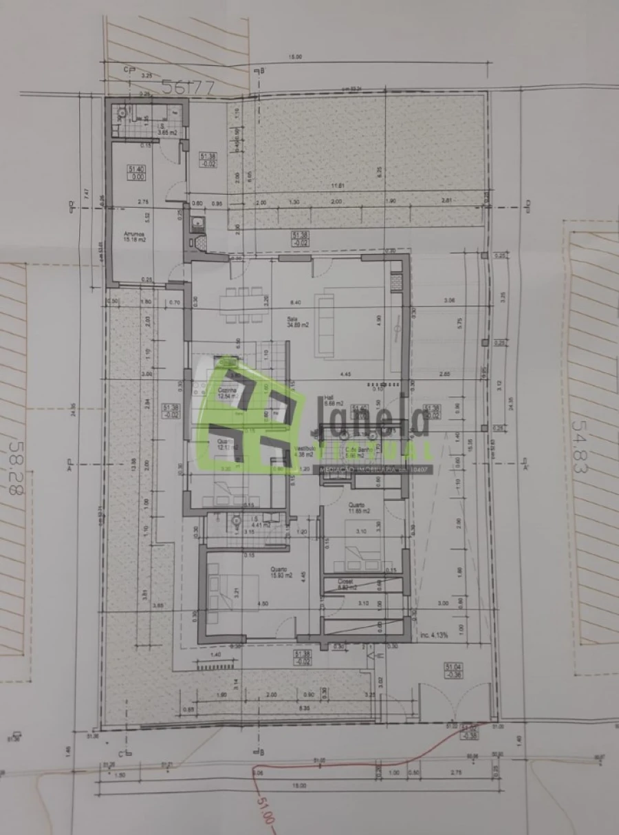 Moradia T3 para Venda em Fernao Ferro Planta 1