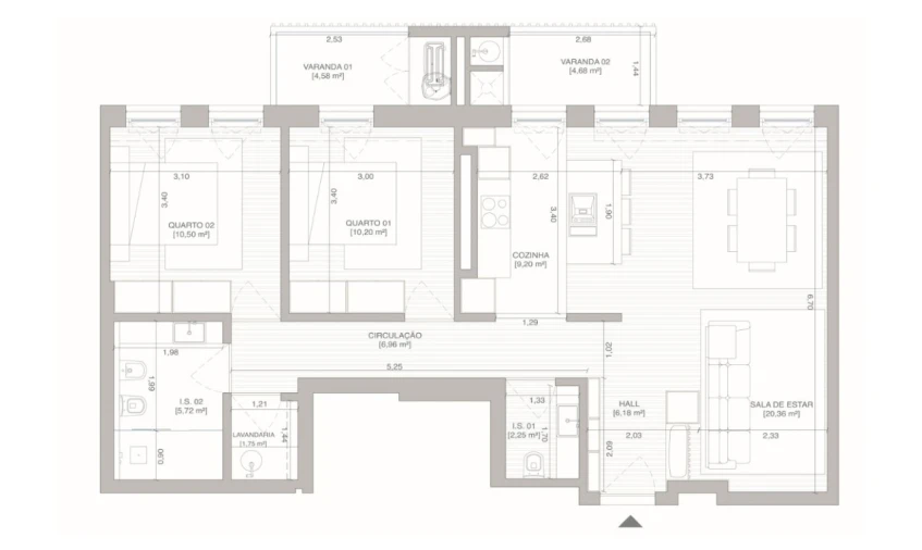 Apartamento T2 para Venda em Ramalde Planta 1