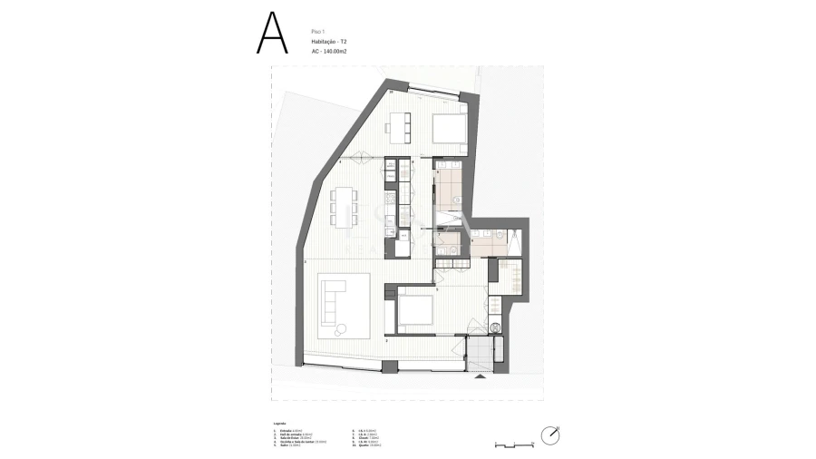Apartamento T2 para Venda em Paranhos Planta 1
