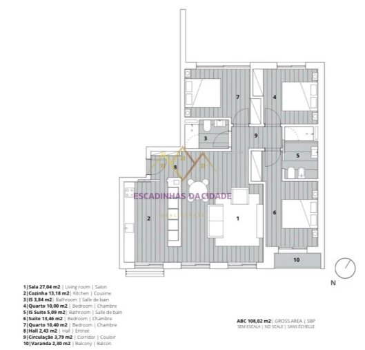 Apartamento T3 para Venda em Santo António dos Cavaleiros e Frielas Planta 1