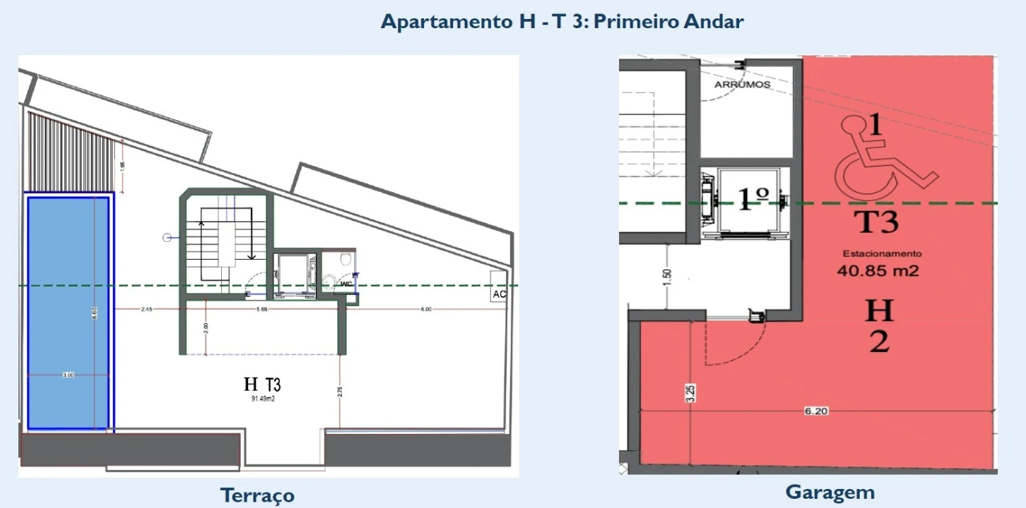 Apartamento T3 para Venda em Montenegro Planta 2
