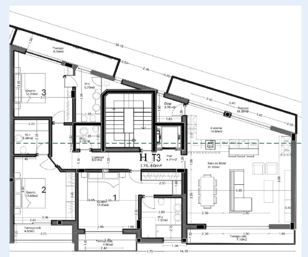 Apartamento T3 para Venda em Montenegro Planta 1