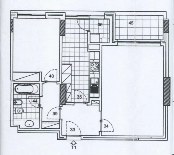 Apartamento T1 para Arrendamento em Santa Clara Planta 1