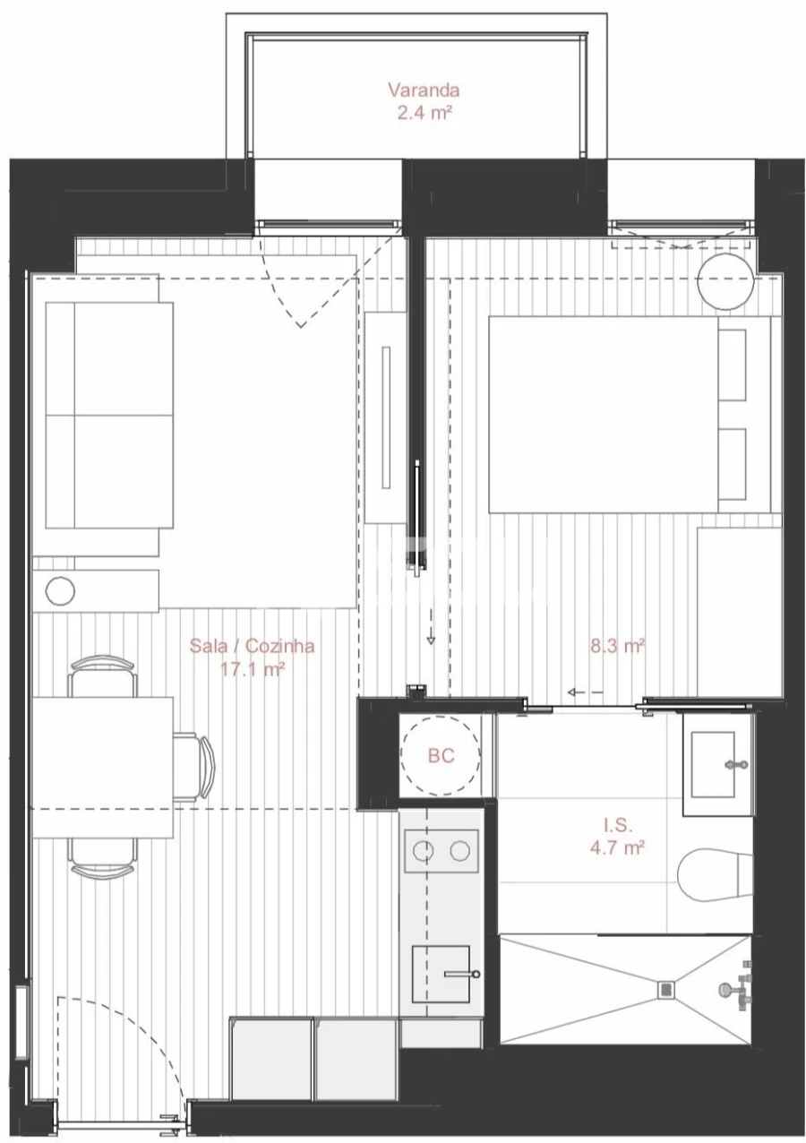 Apartamento T1 para Venda em Matosinhos e Leça da Palmeira Foto 2