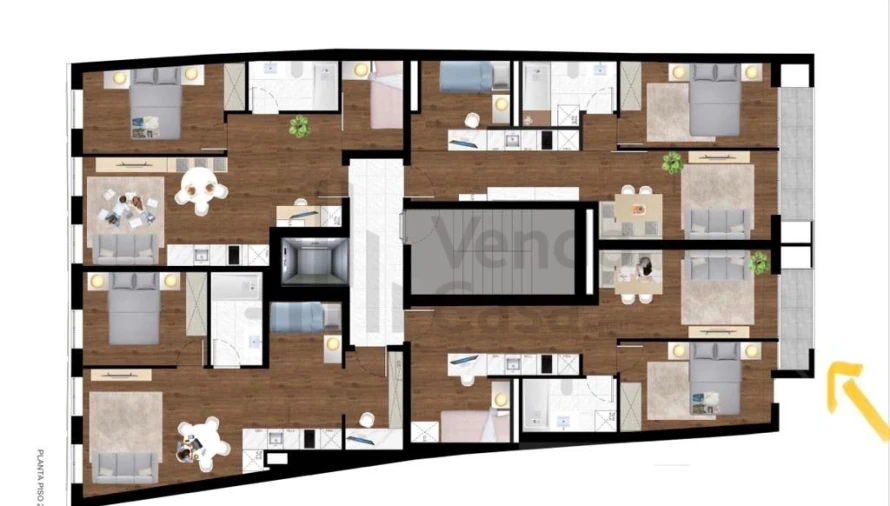 Apartamento T2 para Arrendamento em São Vitor (Braga) Foto 6