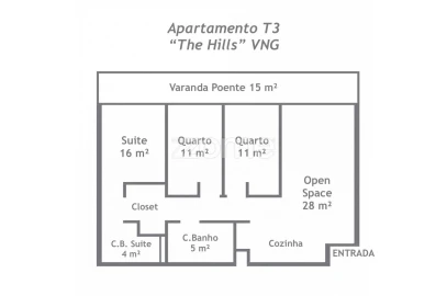 Apartamento T3 para Venda em Oliveira do Douro