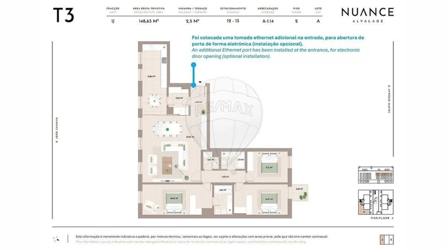 Apartamento T3 para Venda em Alvalade Foto 13