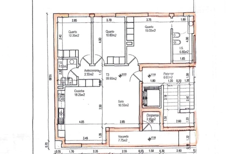 Apartamento T3 para Venda em Praia de Mira Planta 1