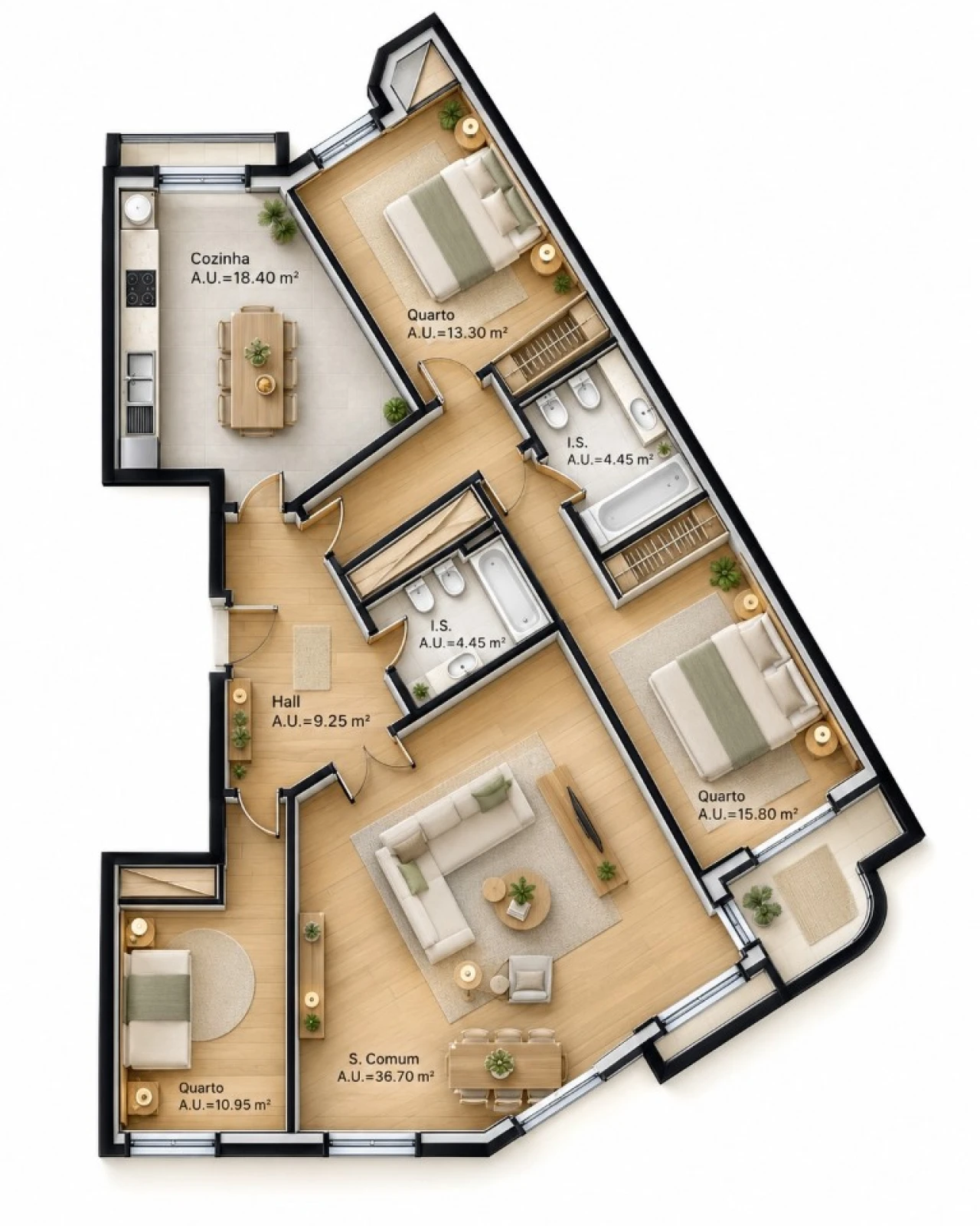 Apartamento T3 para Venda em Vila Franca de Xira Planta 2