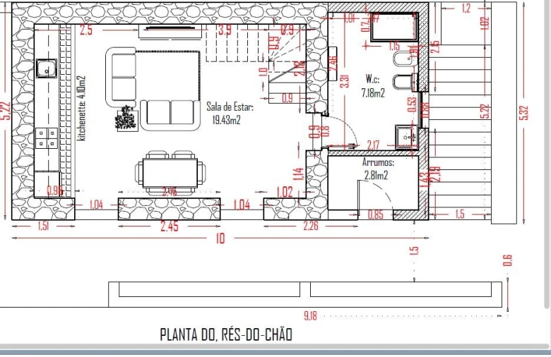 Moradia T2 para Venda em Ponta do Sol Planta 2