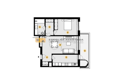 Apartamento T1 para Venda em Cidade da Maia