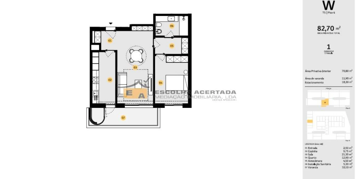 Apartamento T1 para Venda em Cidade da Maia Foto 34