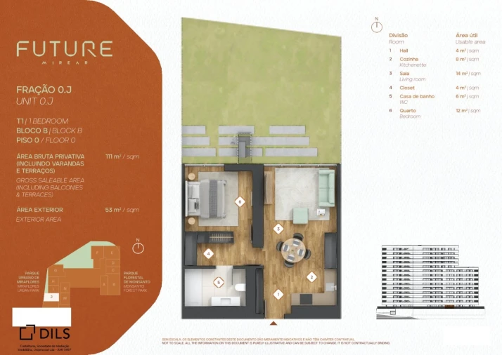 Apartamento T1 para Venda em Algés, Linda-A-Velha e Cruz Quebrada-Dafundo Planta 1