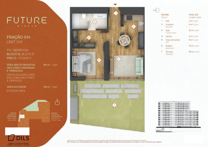 Apartamento T1 para Venda em Algés, Linda-A-Velha e Cruz Quebrada-Dafundo Planta 1