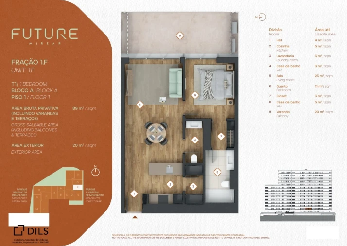 Apartamento T1 para Venda em Algés, Linda-A-Velha e Cruz Quebrada-Dafundo Planta 1
