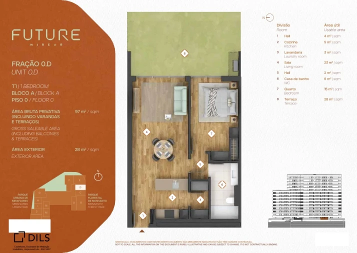 Apartamento T1 para Venda em Algés, Linda-A-Velha e Cruz Quebrada-Dafundo Planta 1