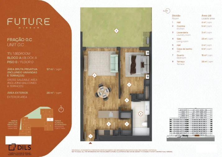 Apartamento T1 para Venda em Algés, Linda-A-Velha e Cruz Quebrada-Dafundo Planta 1