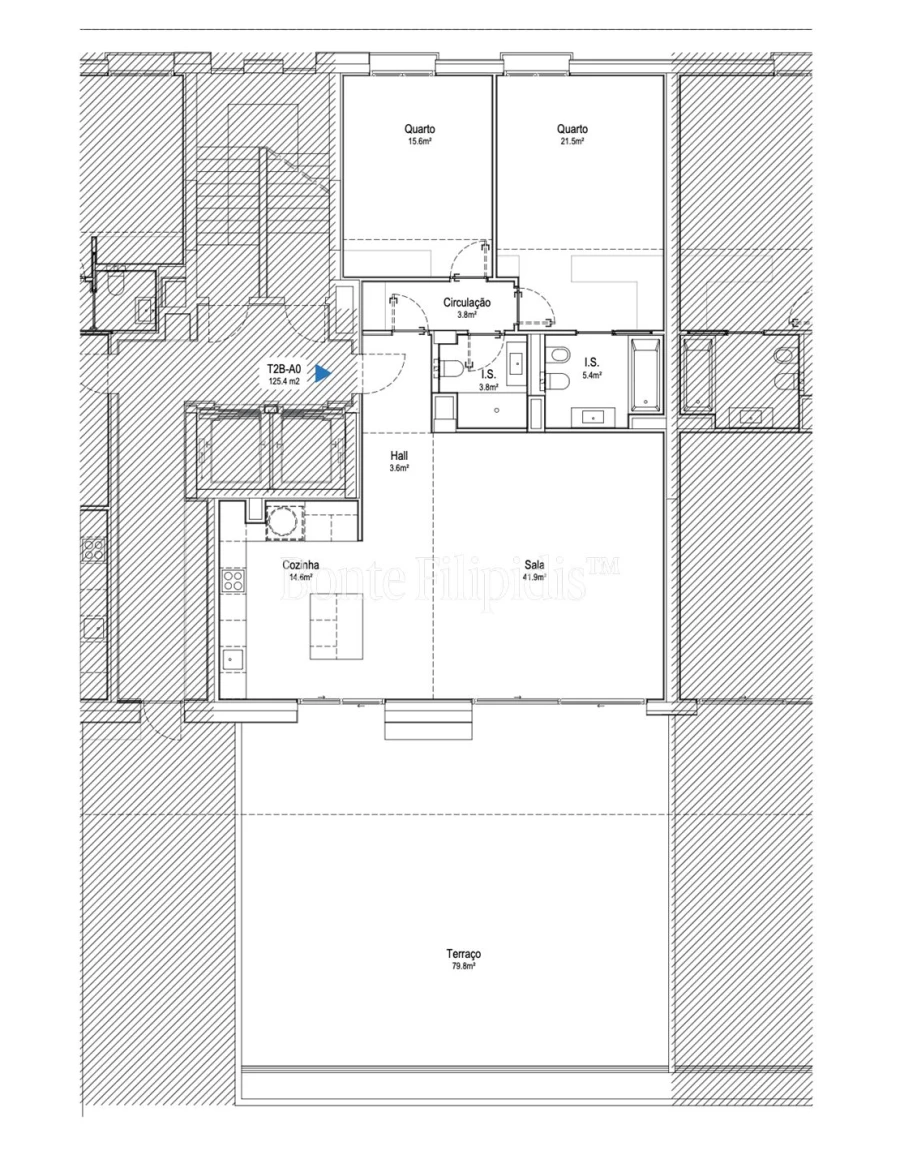 Apartamento T2 para Venda em Póvoa de Santa Iria e Forte da Casa Planta 1