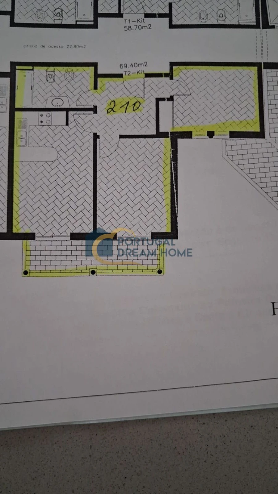 Apartamento T2 para Venda em Albufeira e Olhos de Água Planta 1