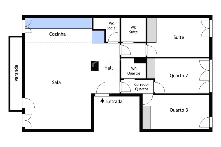 Apartamento T3 para Venda em Benfica Planta 1