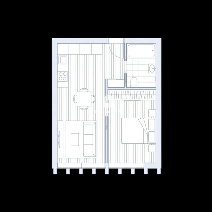 Apartamento T2 para Venda em Canidelo Planta 3