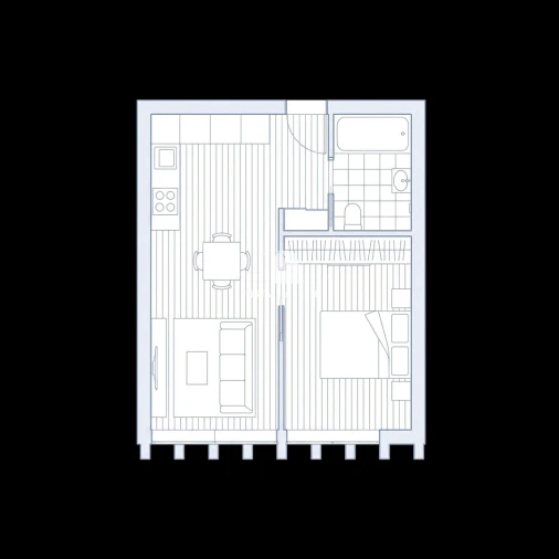 Apartamento T2 para Venda em Canidelo Planta 3